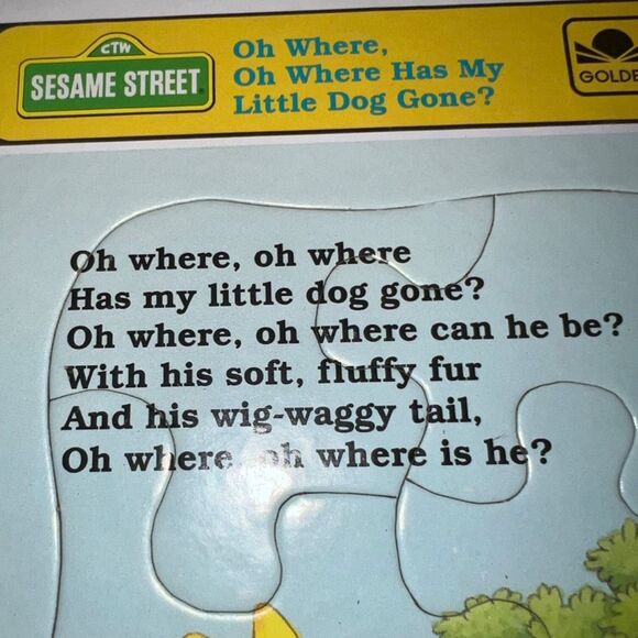 2 Vintage Golden Frame Sesame Street Tray Puzzles Big Bird & Ernie 12PC - Picture 6 of 7